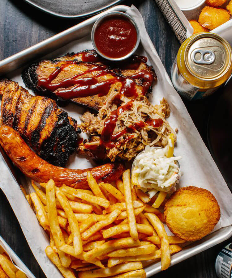 tray of smoked meats - mobile version